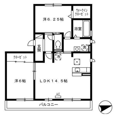 パルクアミティエI 101の間取り図