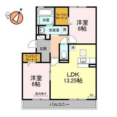 パルクアミティエI 102の間取り図