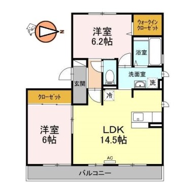 パルクアミティエI 301の間取り図