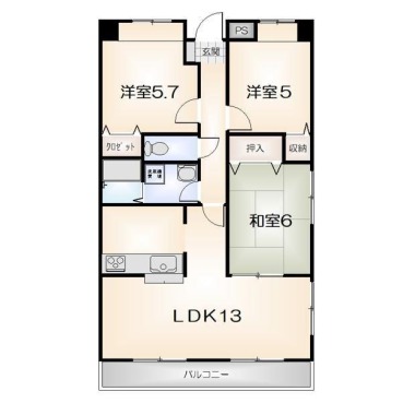 ルミエール21 103の間取り図