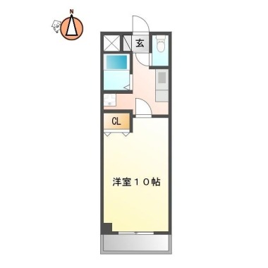 南昭和町 マンション 1K 203の間取り図