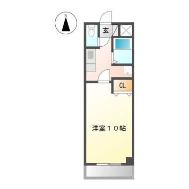 南昭和町 マンション 1K 307の間取り図