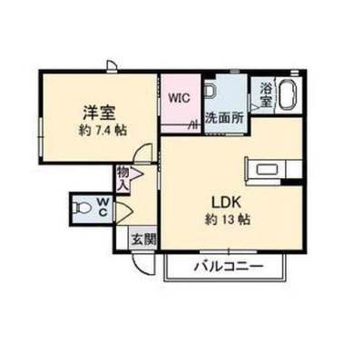 シャーメゾン城南 102の間取り図