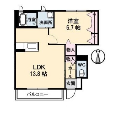 シャーメゾンサンモール A棟 102の間取り図