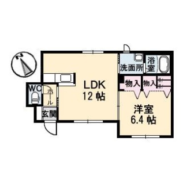 シャーメゾンボナール B棟 102の間取り図