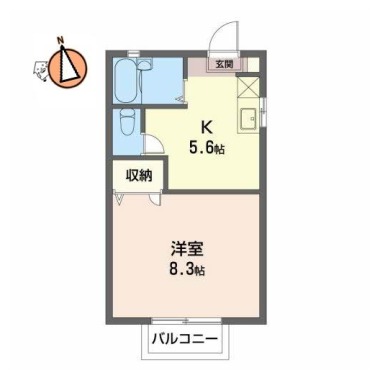 ディアス川南 B棟 112の間取り図