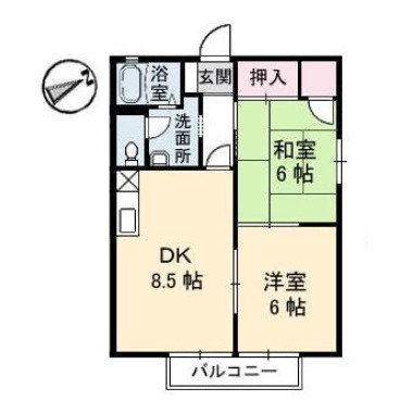 ディアス川南 C棟 121の間取り図