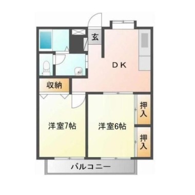 グリーンウッドA棟 A203の間取り図