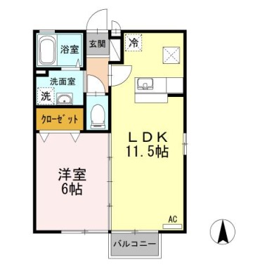 サンライズ 101の間取り図