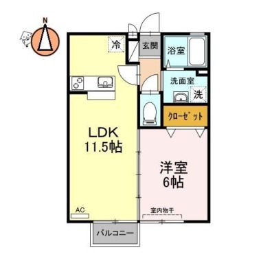 サンライズ 205の間取り図