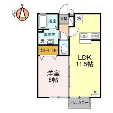 サンライズ 206の間取り図