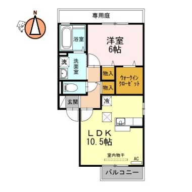 コーポK A102の間取り図