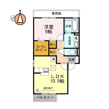 コーポK D101の間取り図