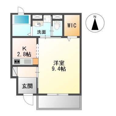 まゆ山弐番館 101の間取り図