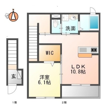 まゆ山弐番館 202の間取り図