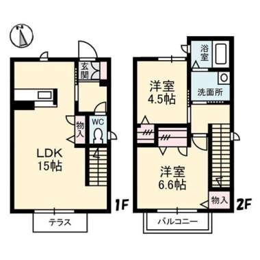 シャーメゾン助任 103の間取り図