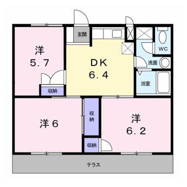 マツモトGマンションB 102の間取り図