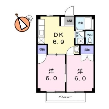 ルフラン 202の間取り図