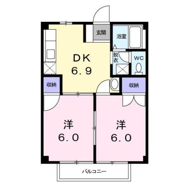 ルフラン 204の間取り図