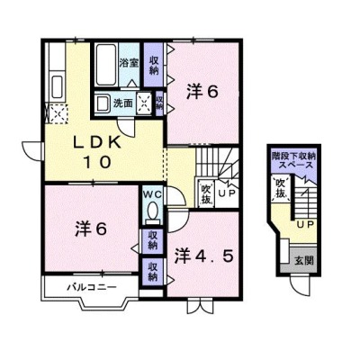メゾンソレイユ B 201の間取り図