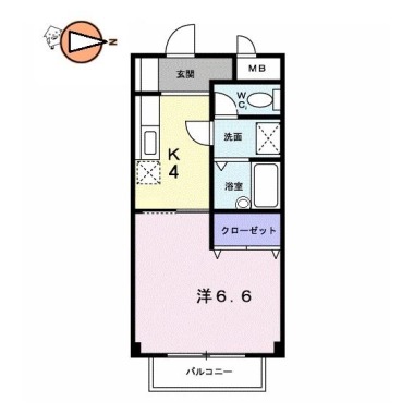 カーザ・モラエス 202の間取り図