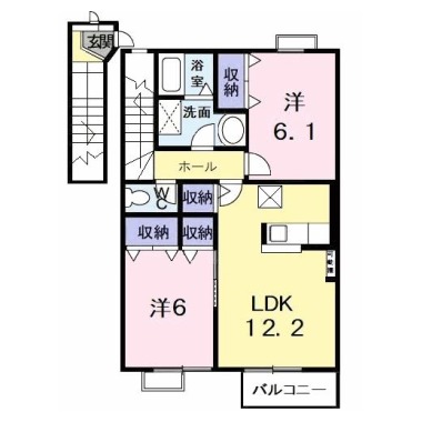 オーブリー鳴門II B 203の間取り図