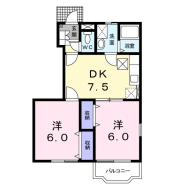 パインヒル石井 A 101の間取り図