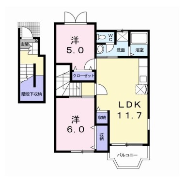 パインヒル石井 A 201の間取り図
