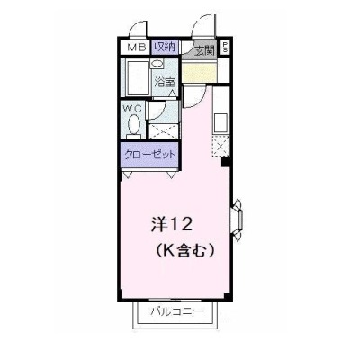 アビタシオン勝瑞C 201の間取り図