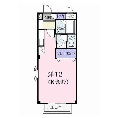 アビタシオン勝瑞C 203の間取り図