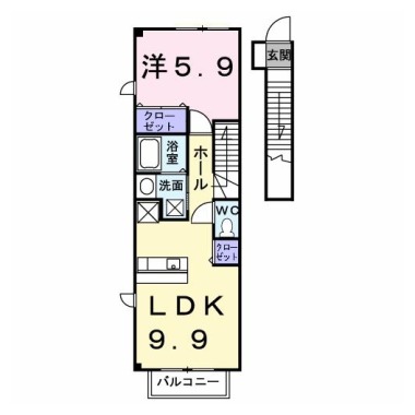 コスミオン B 202の間取り図