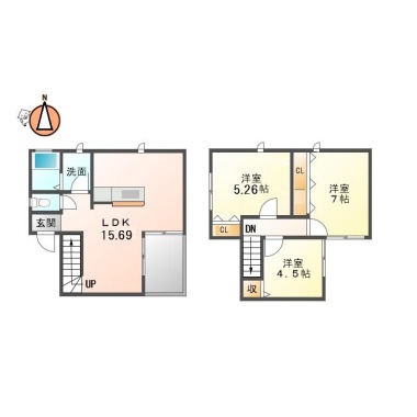 Fit-Cell 田宮 Aの間取り図