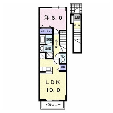 エスポワールA 203の間取り図