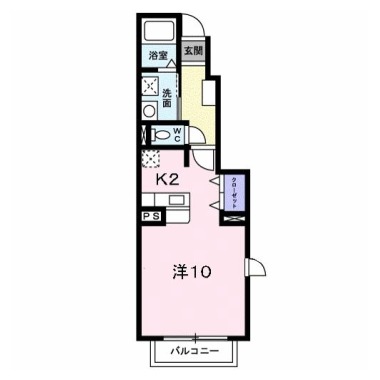 プリムローズ国府B 101の間取り図