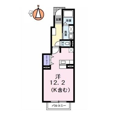 エスペランサ翔 102の間取り図