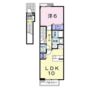 グレースコート A 202の間取り図