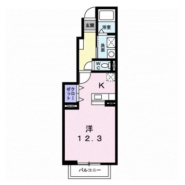 グレースコート B 102の間取り図