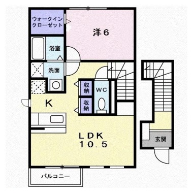 ネムス B 201の間取り図