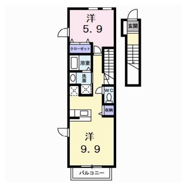 プリムヴェールB 203の間取り図