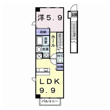 デュエル ミサキII A 205の間取り図