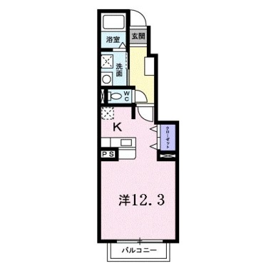シャン・ド・フルール C 102の間取り図