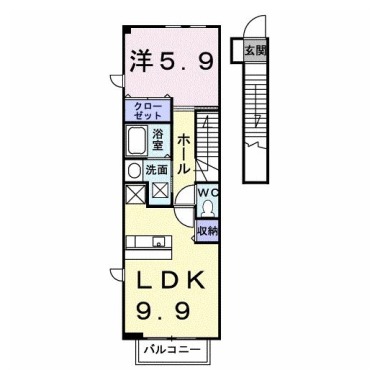 ベルメゾン サピーA 203の間取り図