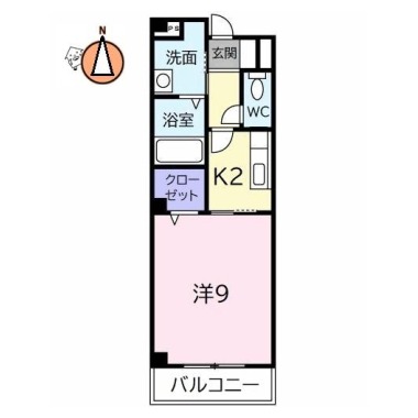 エスポワールらん 102の間取り図