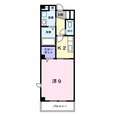 エスポワールらん 107の間取り図