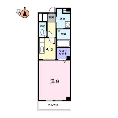 エスポワールらん 206の間取り図