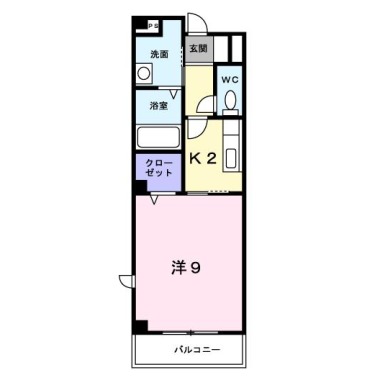 エスポワールらん 307の間取り図