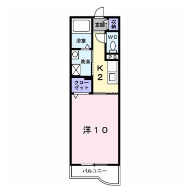 NESTスエヒロ 202の間取り図