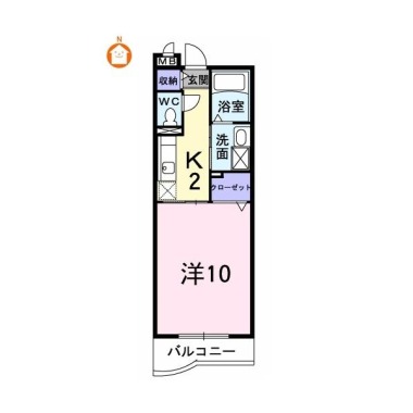 NESTスエヒロ 206の間取り図