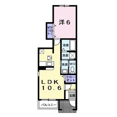 ヴィラ・デル・マーレA 101の間取り図