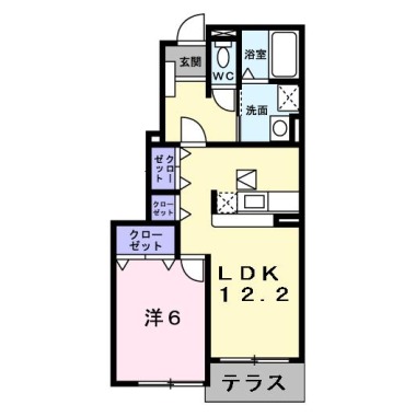 ヴィラ・デル・マーレB 103の間取り図